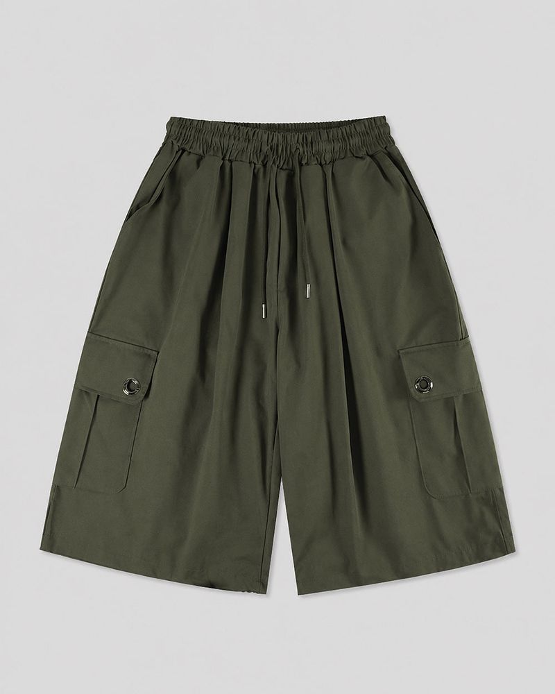 Aver Eyelet Cargo Bermuda Pants