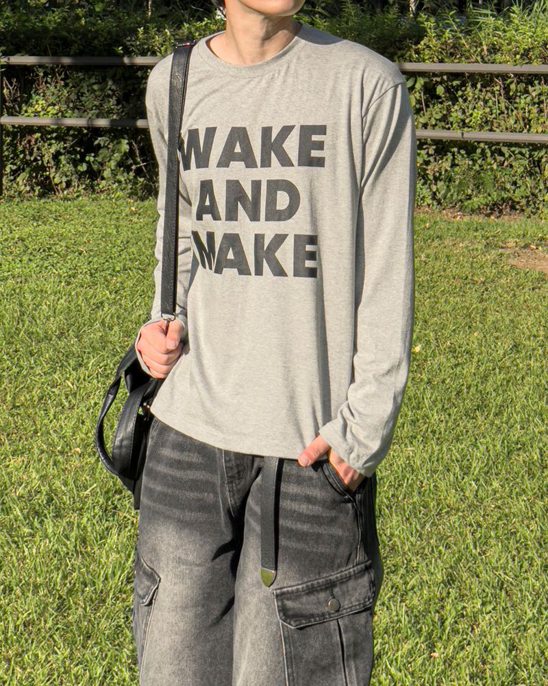 JIIGEUM(ジグム)の「Text Regular Fit Long Sleeve(Tops)」