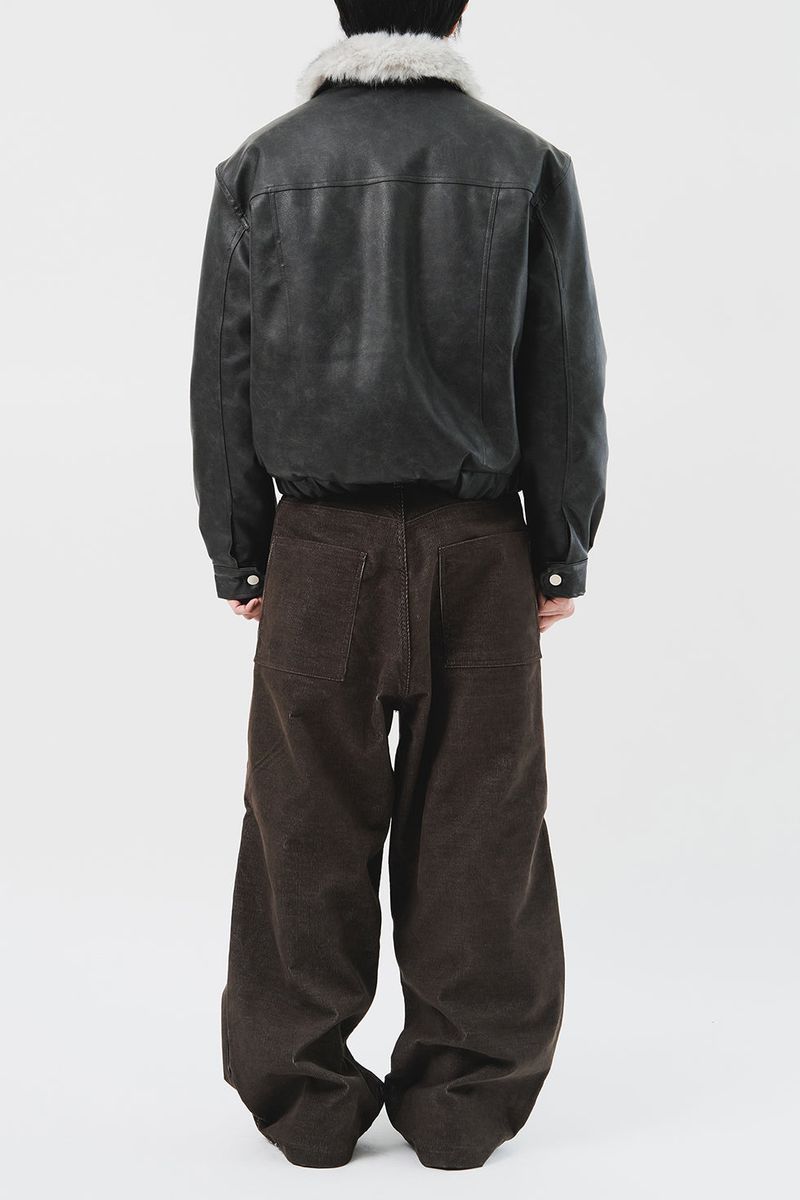 Dept Fur Leather Jacket (3color)