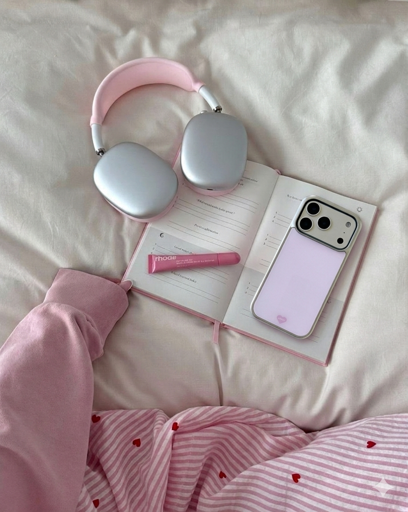 [Magsafe] PINK CREAM Silver Glass Bumper Case