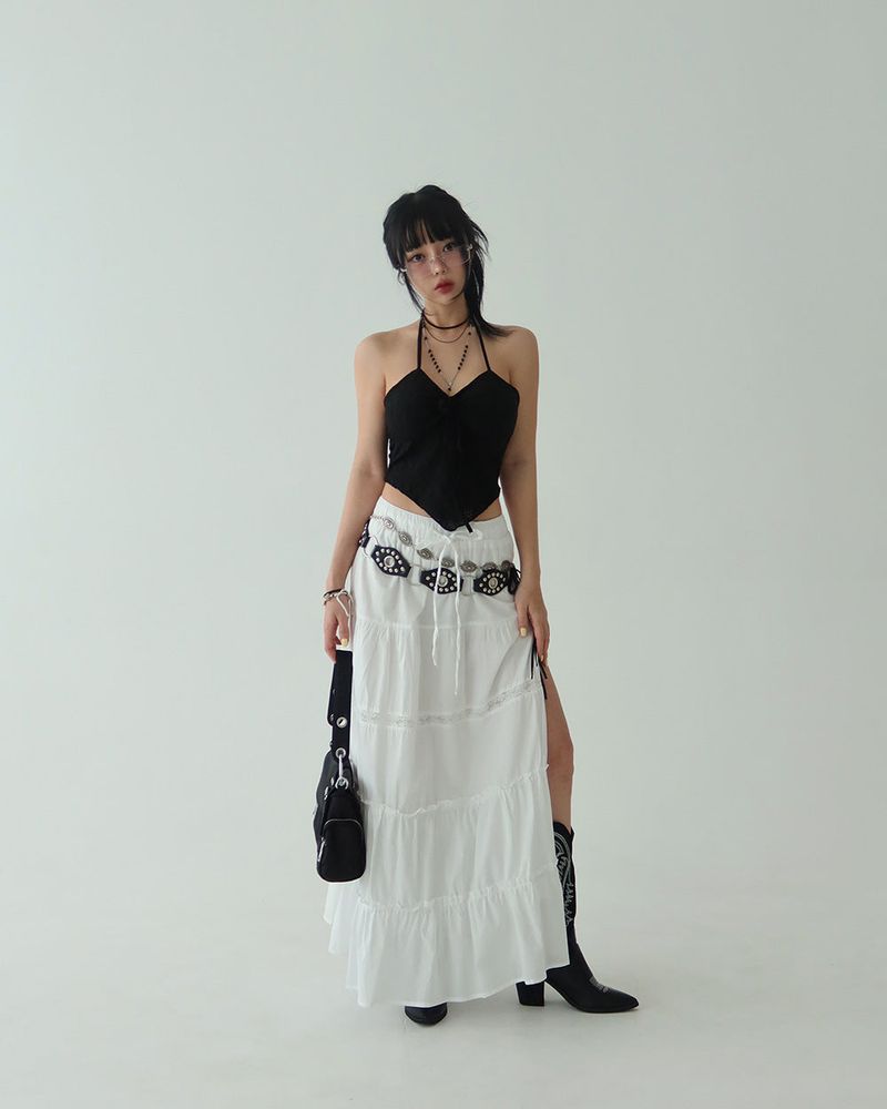 Delight-J（ディライトジェイ）の「punching padded built-in halterneck blouse（Tops）」
