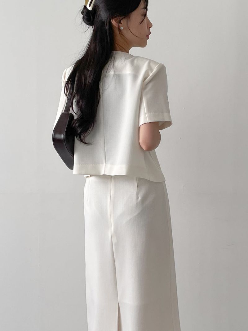 Lara Tweed Short Sleeve Jacket