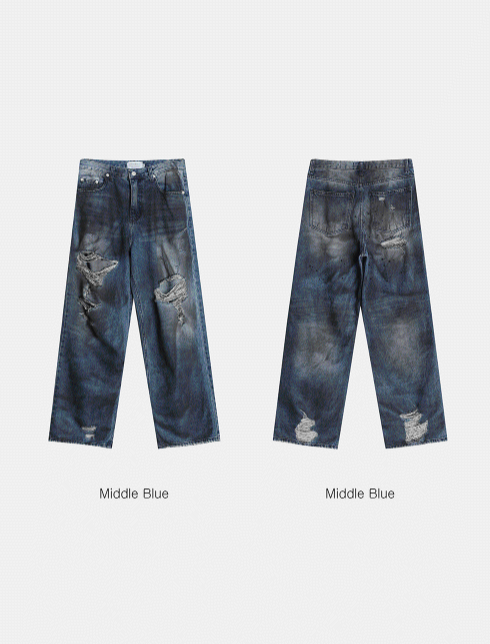 Summer Distressed Denim Pants