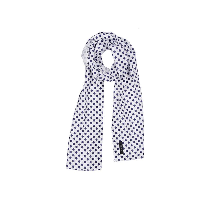 Polka Dot Long Scarf (white)