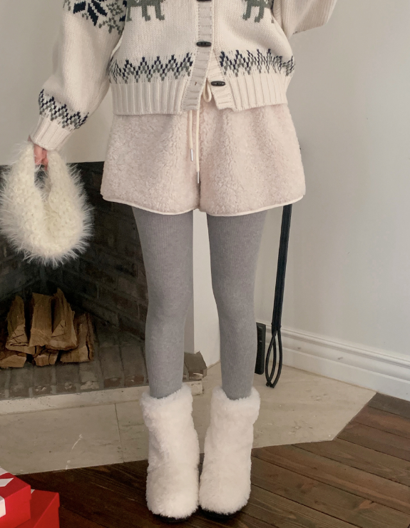 Winter Rib Warm Tights (4color)