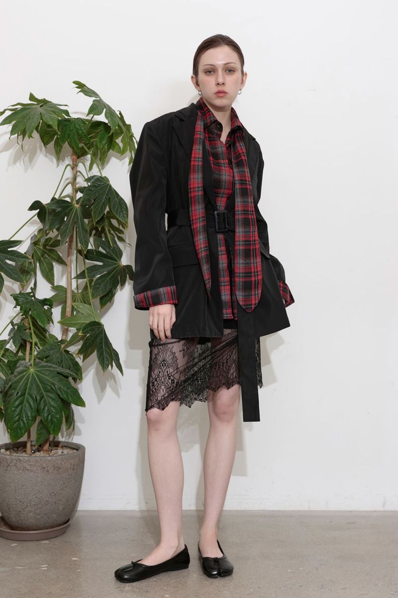TRENCH BELT JACKET_NAVY