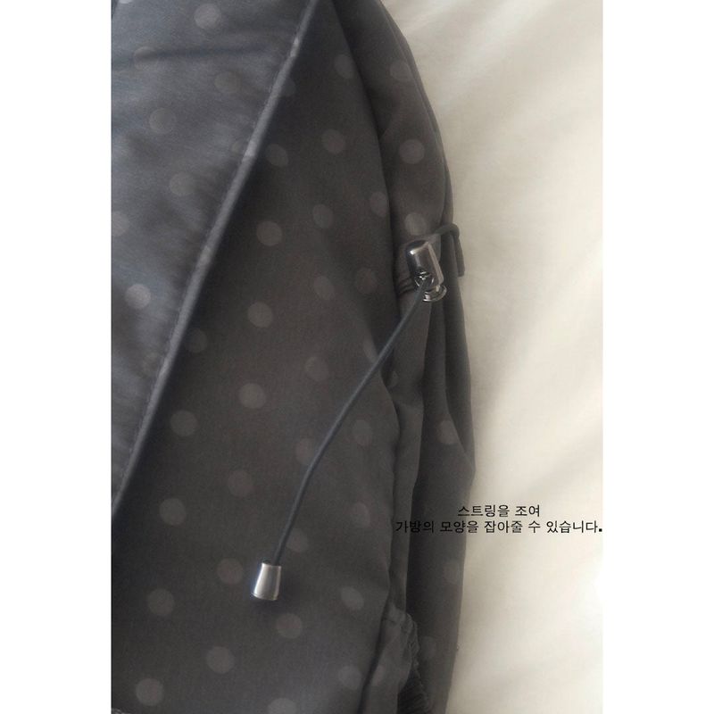 Polka dot round backpack _ Black