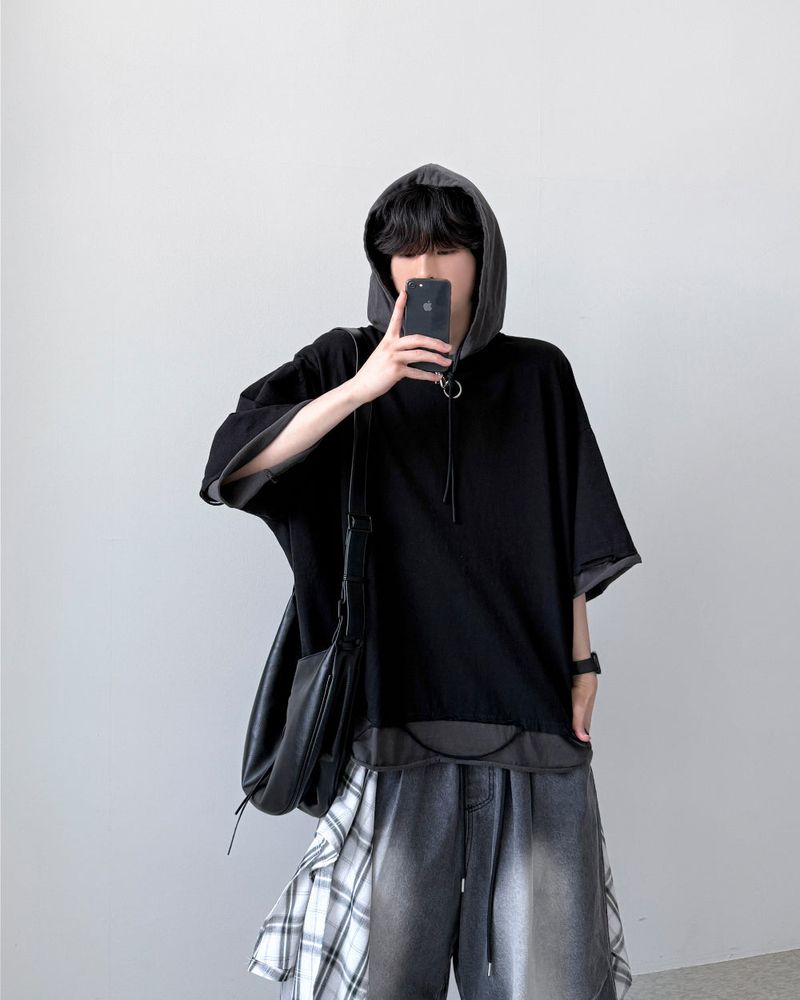 Crunch Layered Half Hoodie