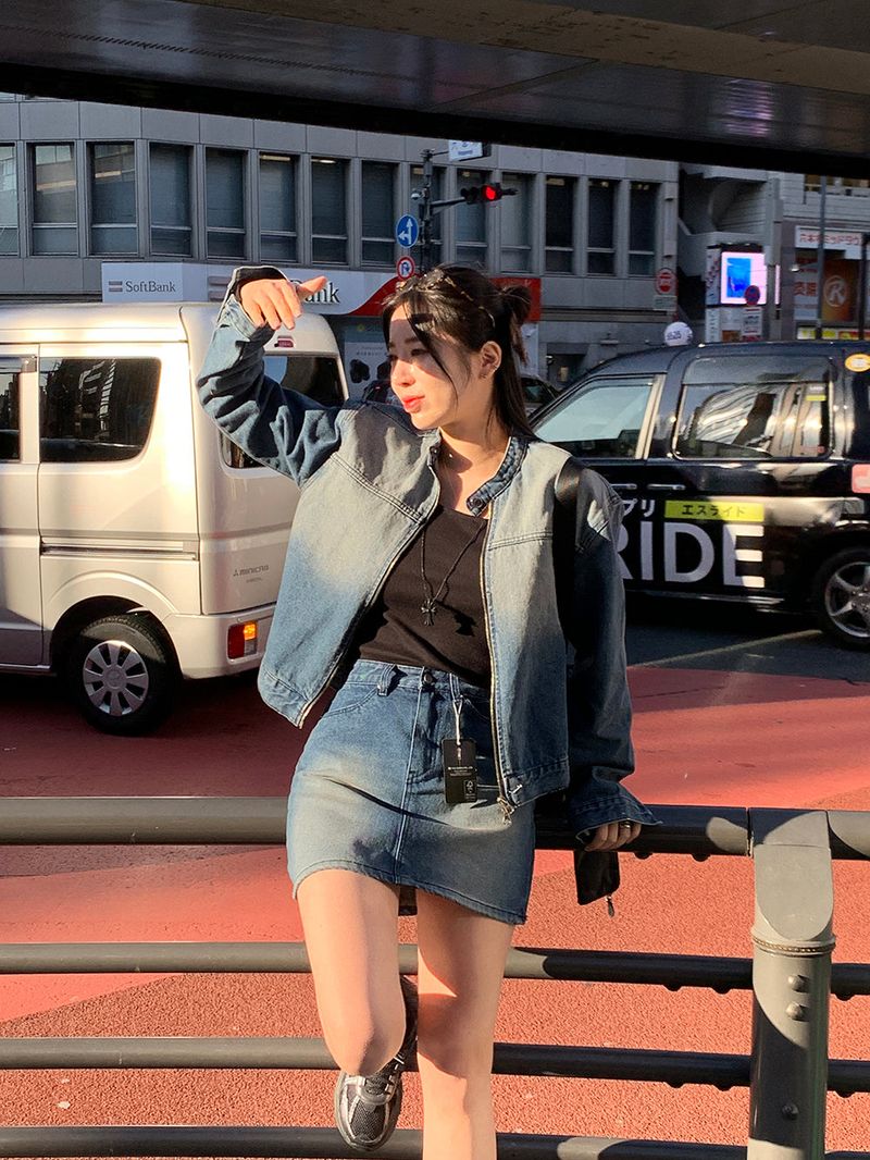 [MADE] Dune Y2K denim mini skirt