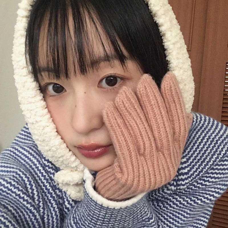 WONDER WONDER(ワンダーワンダー)の「Tumb woolen soft button balaclava(Hats)」