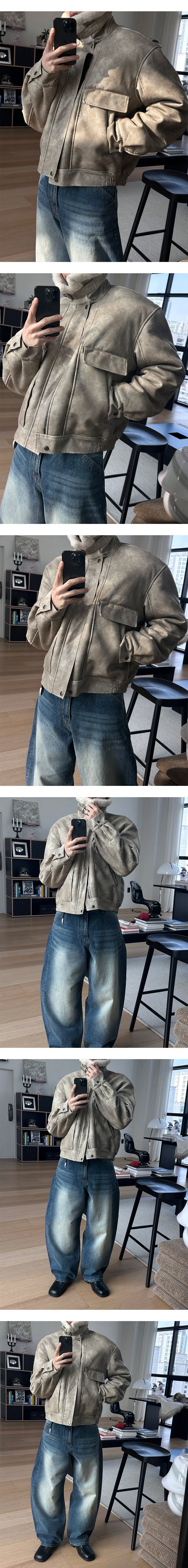 [Unisex] Washed high neck mustang(2color)