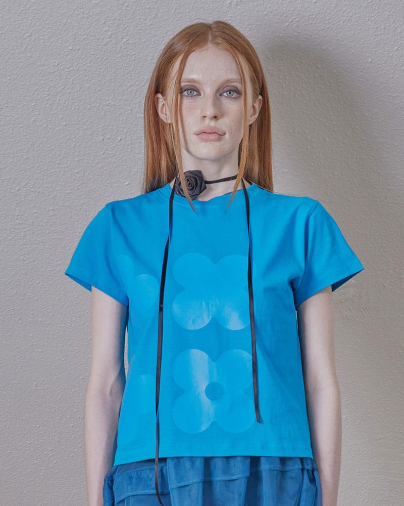 printing logo basic top / blue