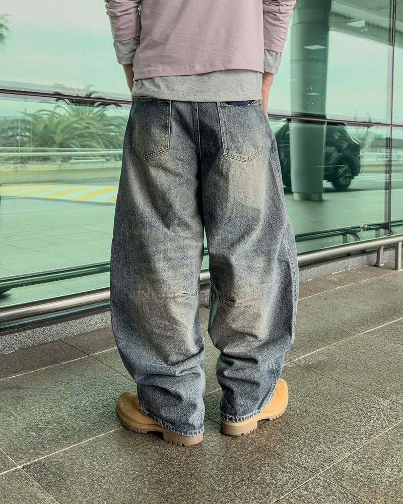 Nova Curved Panel Denim Pants