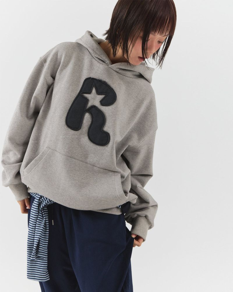 Applique Knee Patch Hoodie
