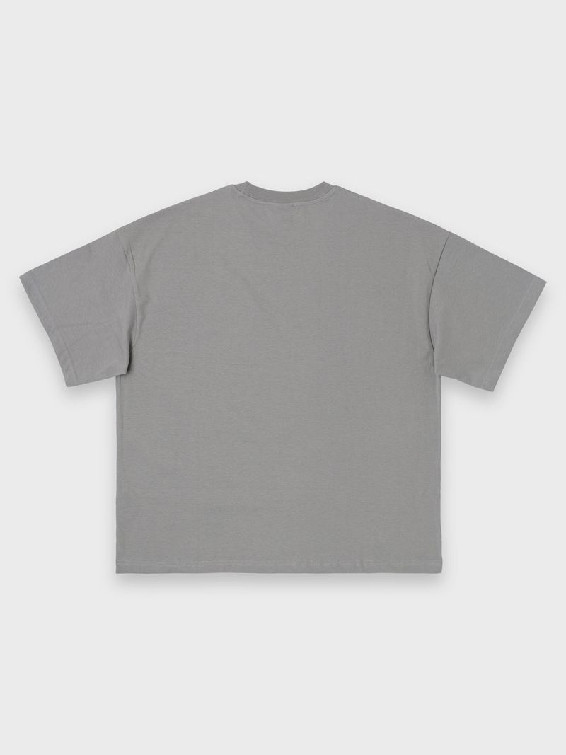 ラインスカルTシャツ - グレー
