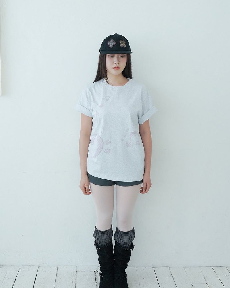 Do re mi T-shirt / white melange