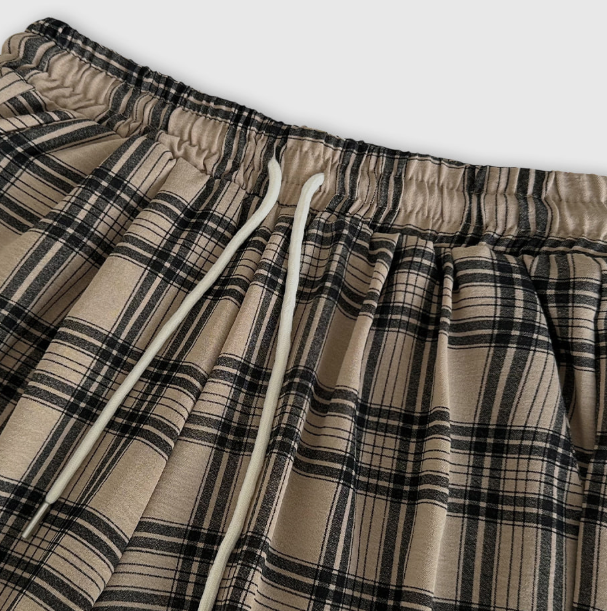 Kuiper Turkic Check Pattern Wide Fit Pants