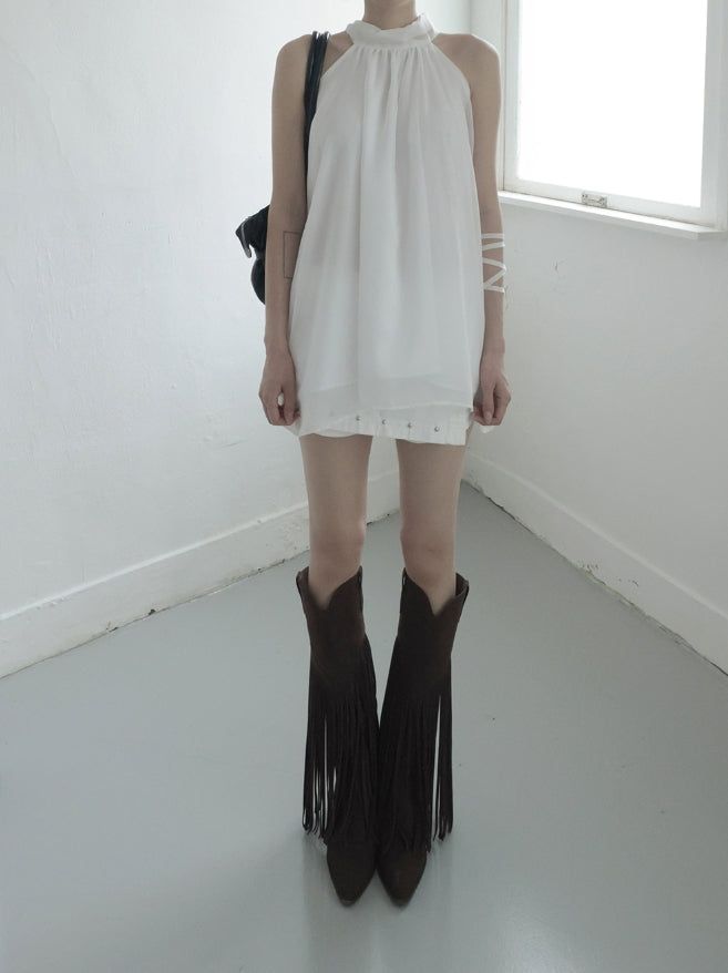 mnem（ムネム）の「Loire Scarf Chiffon Blouse（Tops）」