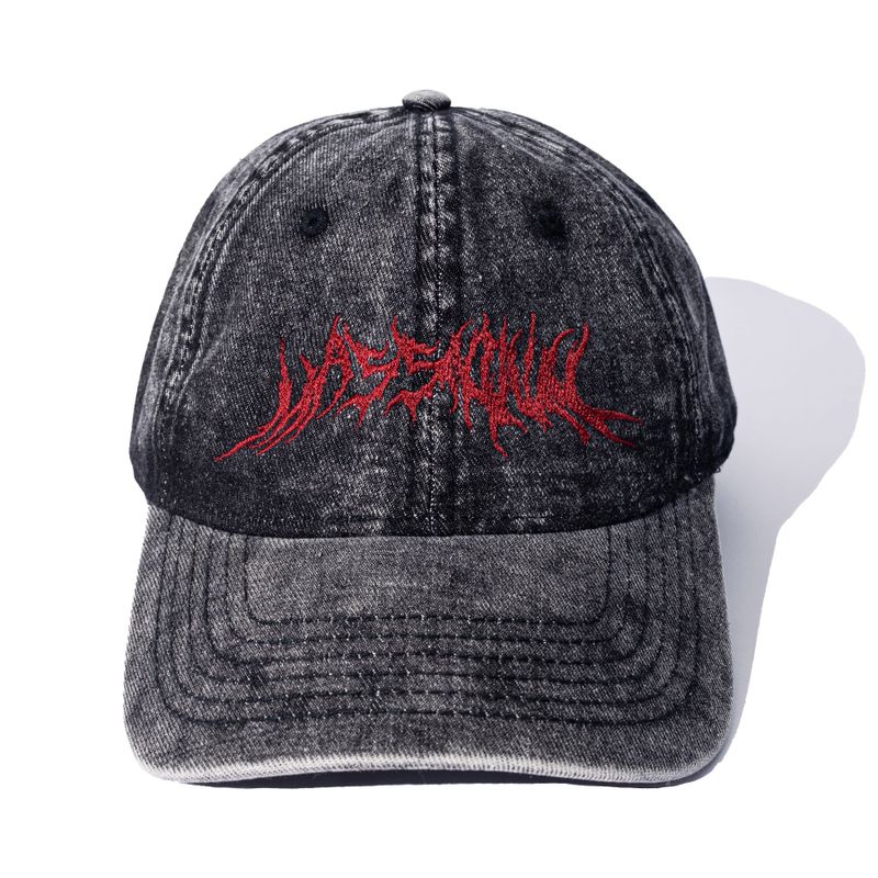 MASSNOUN(マスノウン)の「MASSMETAL LOGO WASHED DYING BALL CAP MSFAC003-BR(Hats)」