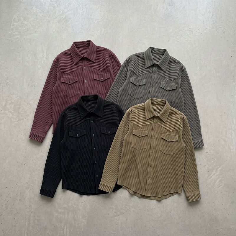 3D Pleated Western Shirt