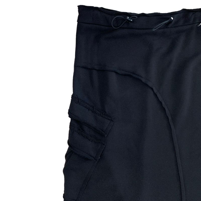 String pocket long cotton skirt