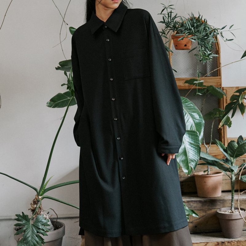 malen（マレン）の「unisex jungle long shirts black（Tops）」