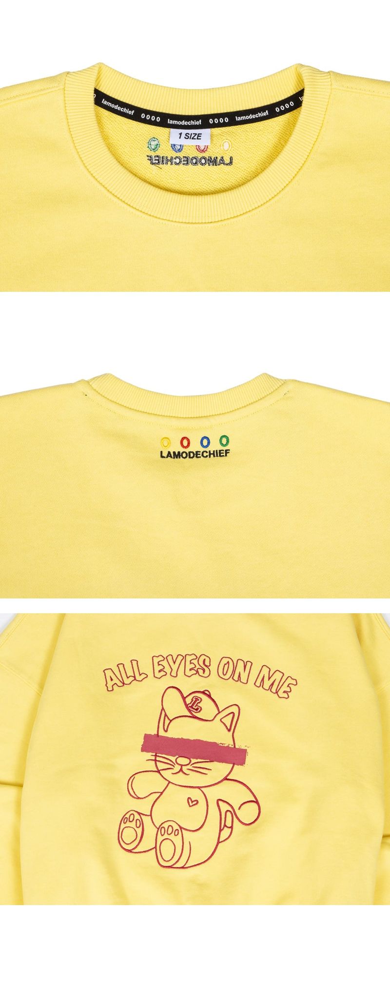 スウェットシャツ / All eyes on me sweatshirt - YELLOW