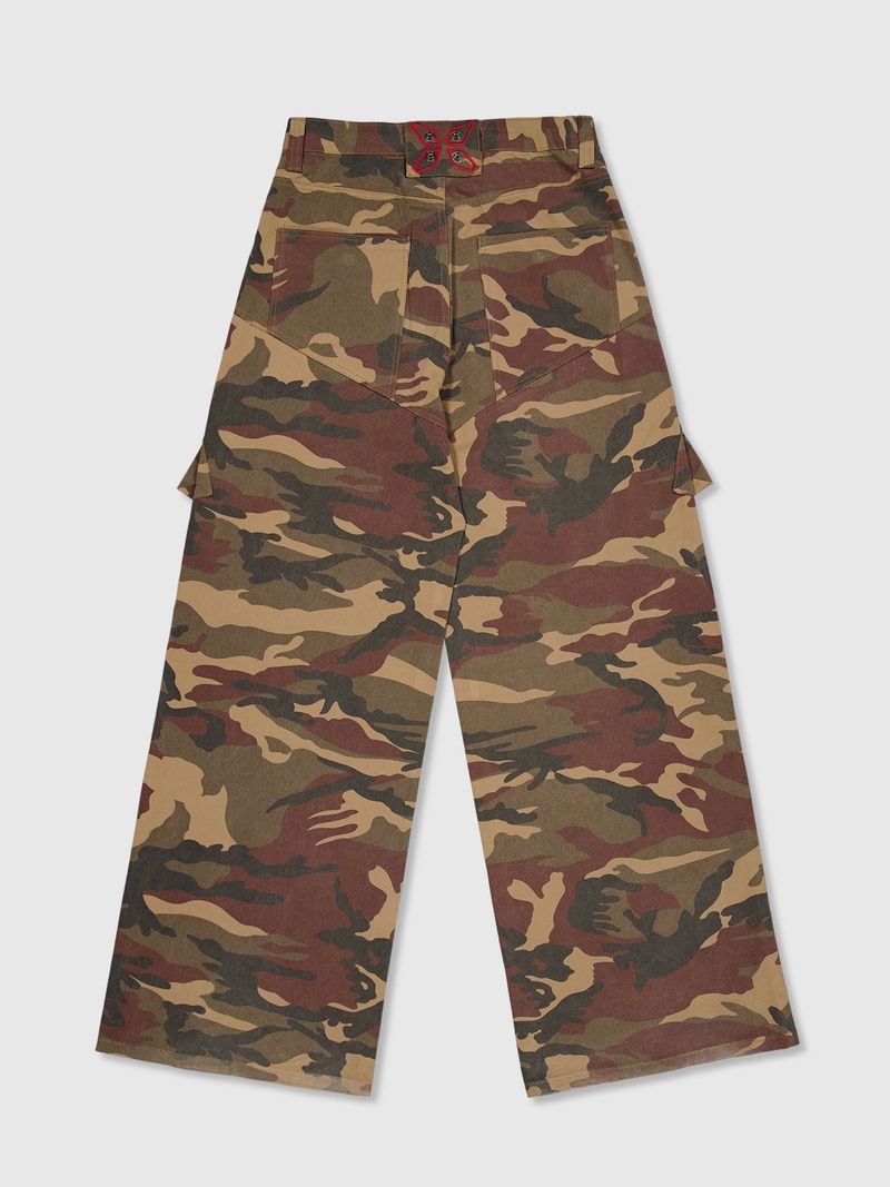 Ghost In The Shell Logo Denim Cargo Pants (Camo)