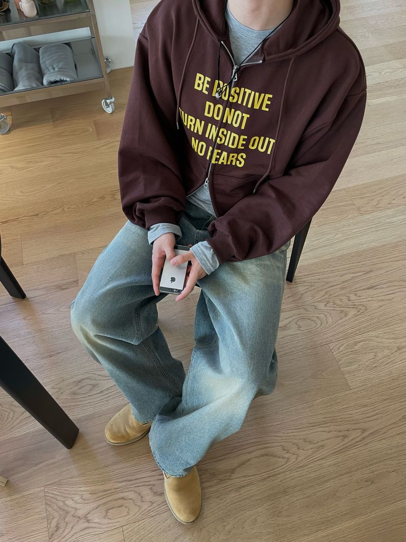 Positive Two-Way Hood Zip-Up (3colors)