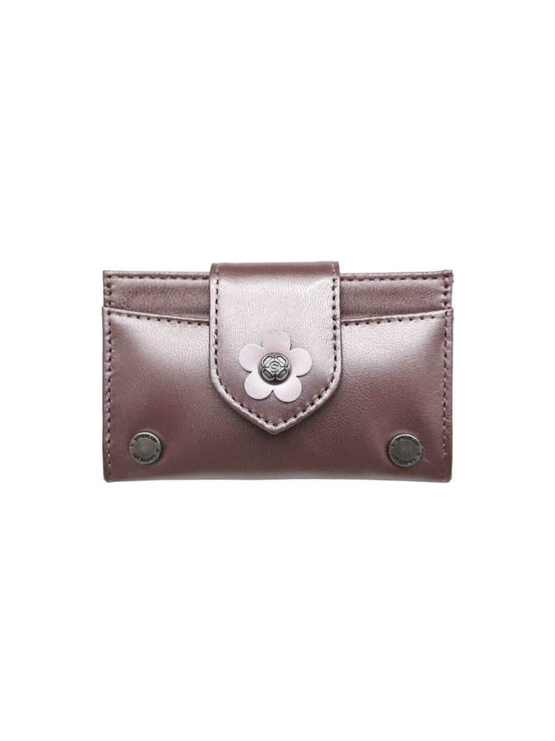 Fleur Card Wallet (Chrome Pink)