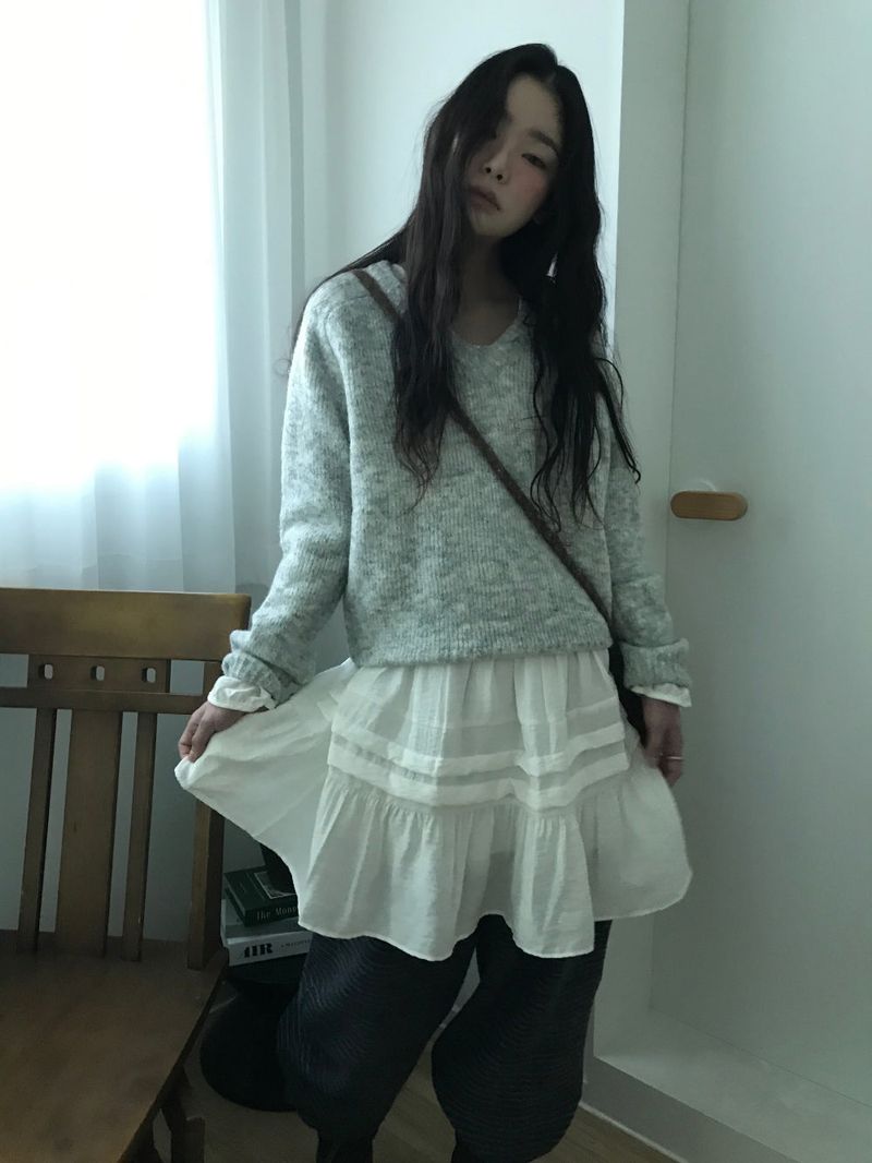 ビクトリアピンタックドレス (2color)
