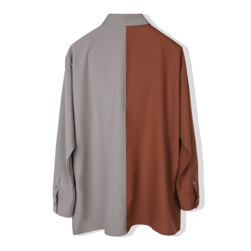 HALF & HALF SOLID POCKET SHIRT