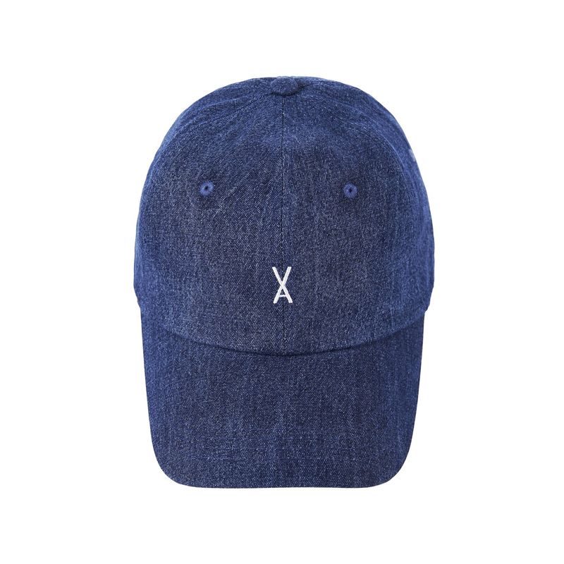 Varzar Logo Over Fit Denim Ball Cap indigo