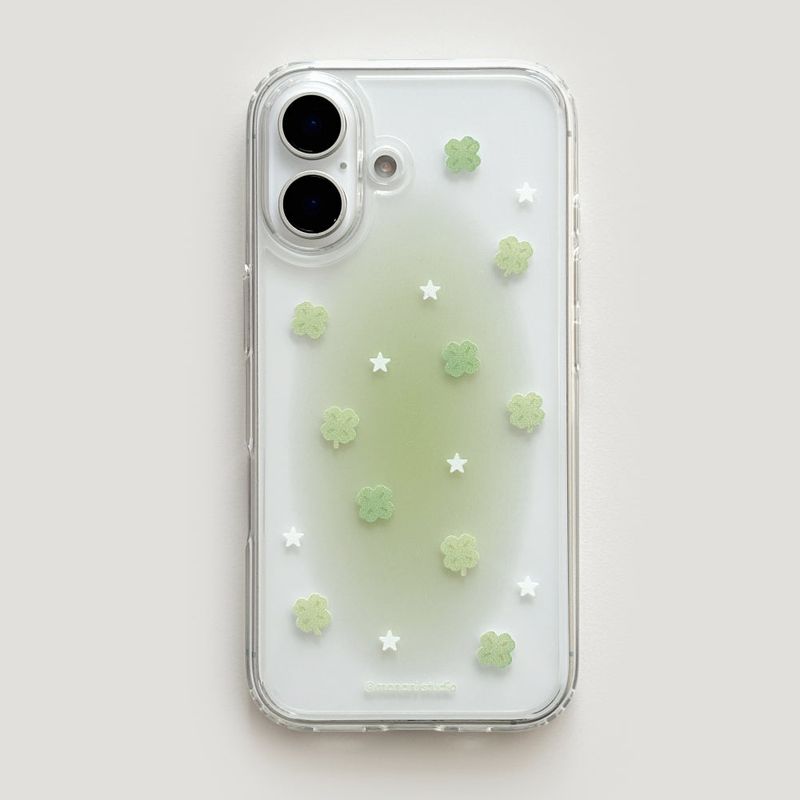 [Gel-hard] Clover pattern Phone case (only case)