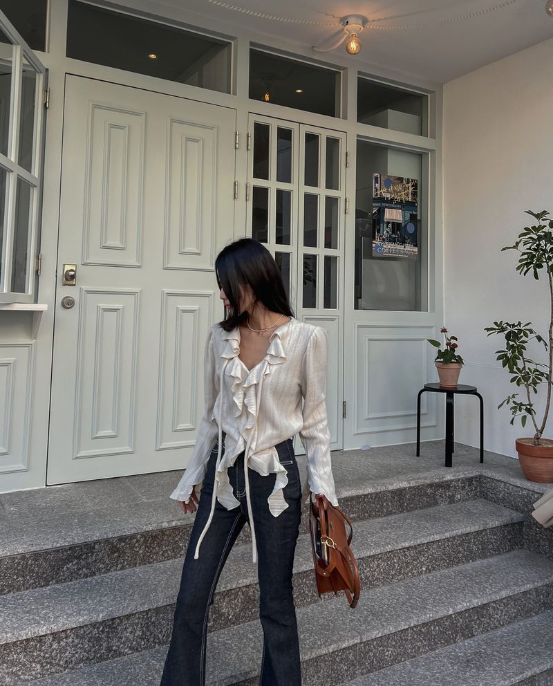 NON-FADE DENIM BOOTCUT PANTS