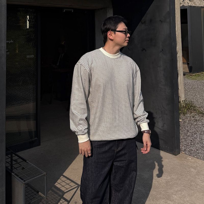 Premium Color Stripe Long sleeved T (5color)