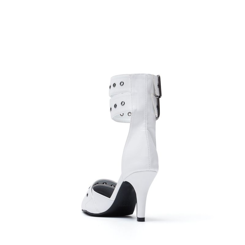 Buckle Point Stiletto Heel(White)