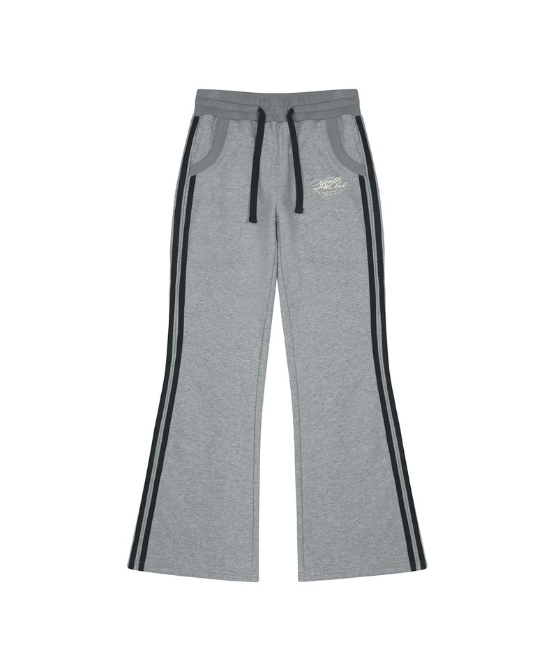 03 Track Line Bootcut Sweat Pants - MELANGE GRAY