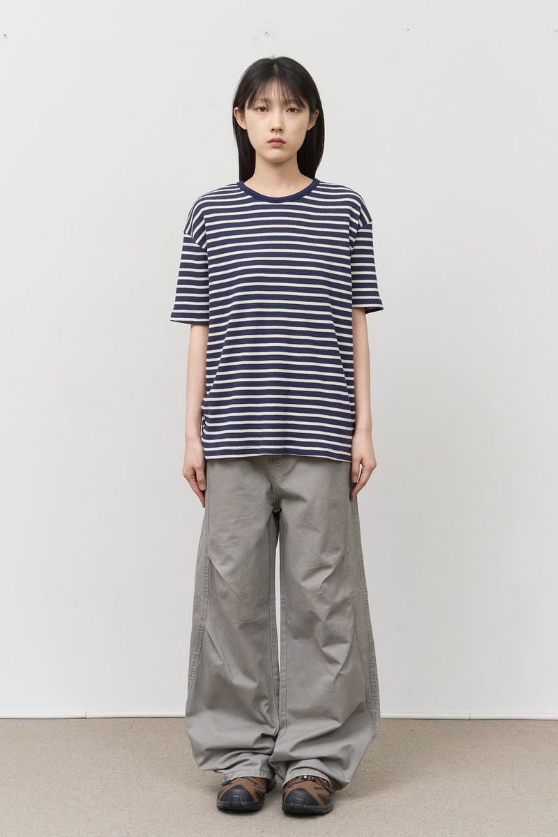 Lofi Striped Waffled Top