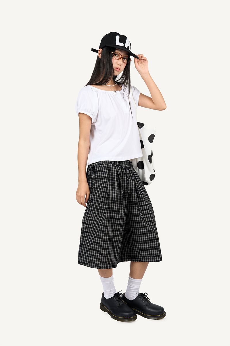 Shirred puff T-shirt