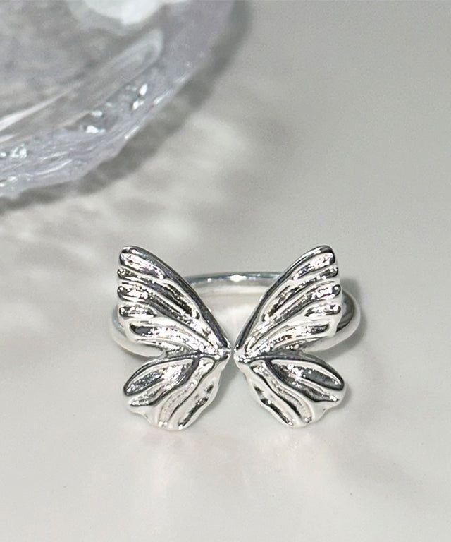 silver butterfly ring