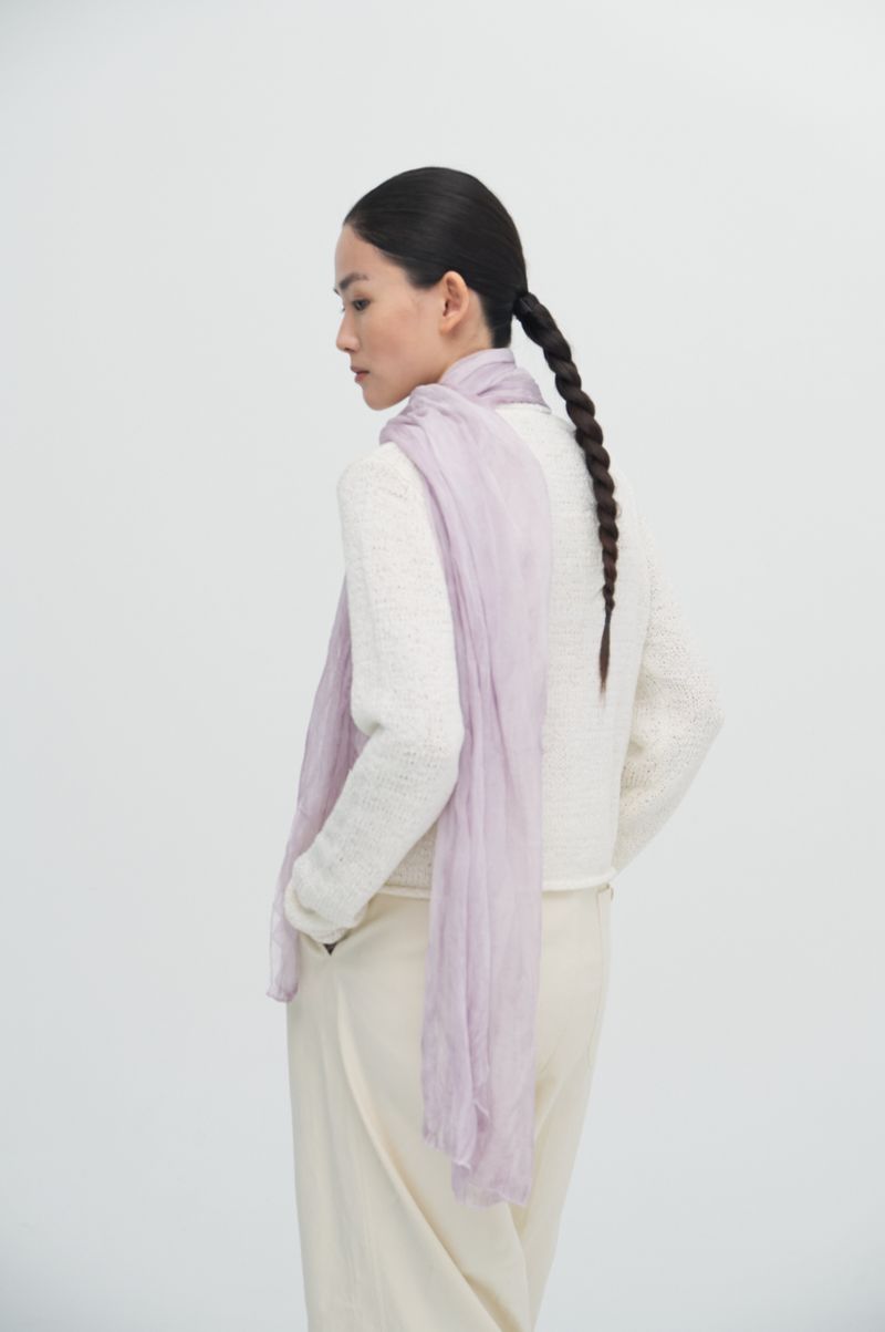 Pleats loom light scarf_5colors