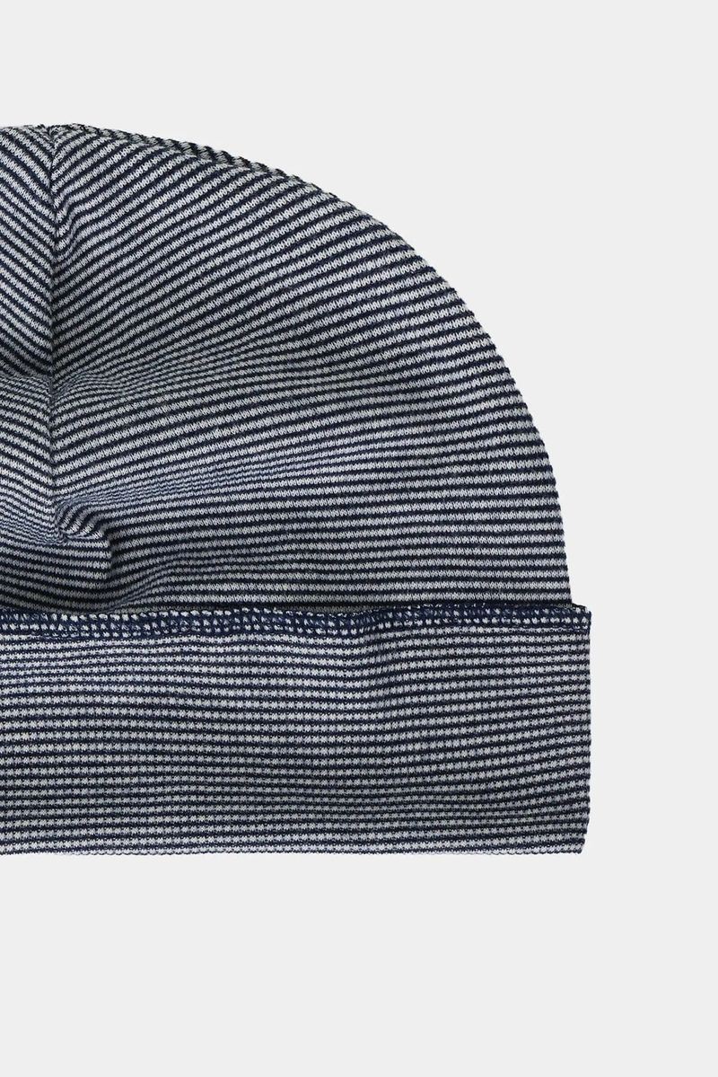 Bas Stripe Waffled Beanie