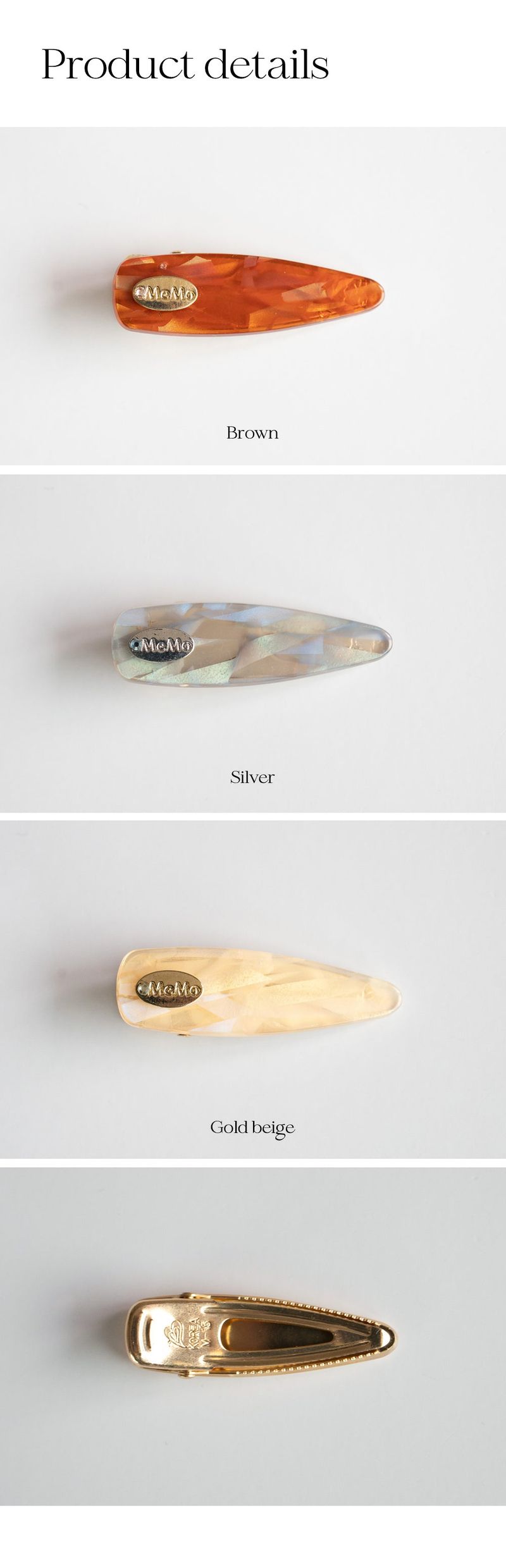 Pearly marble mini hairpin (3colors)