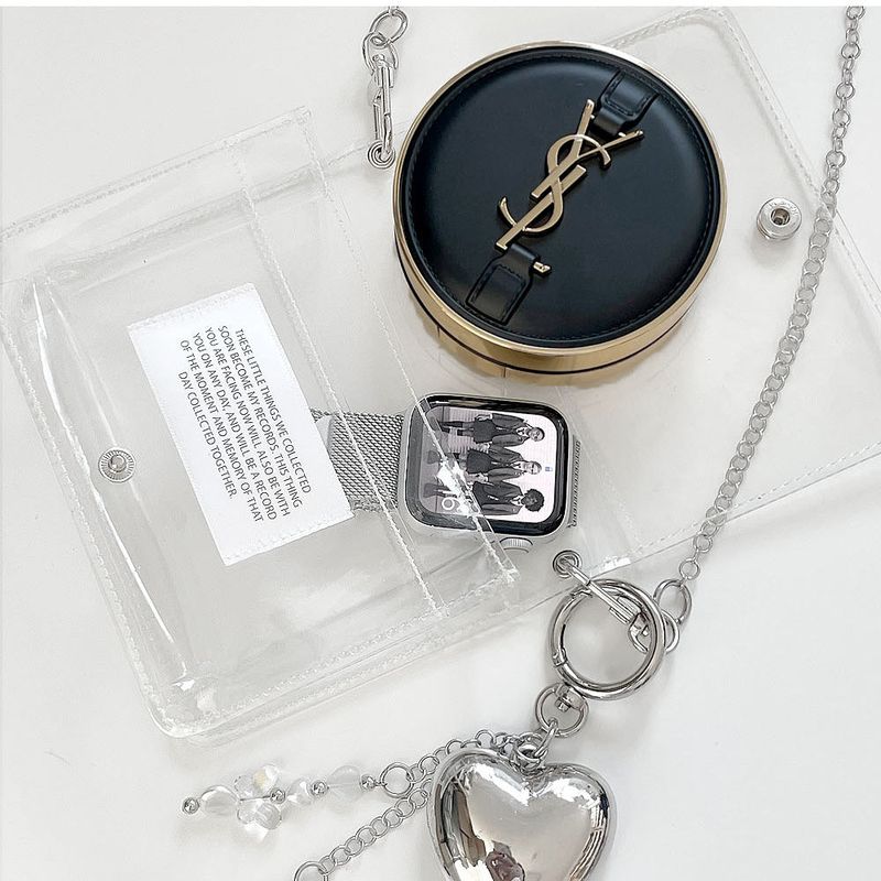 Clear pvc mini chain bag