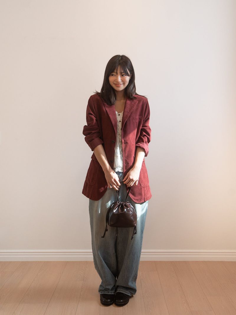 Leather Dumpling Bucket Bag - Brown