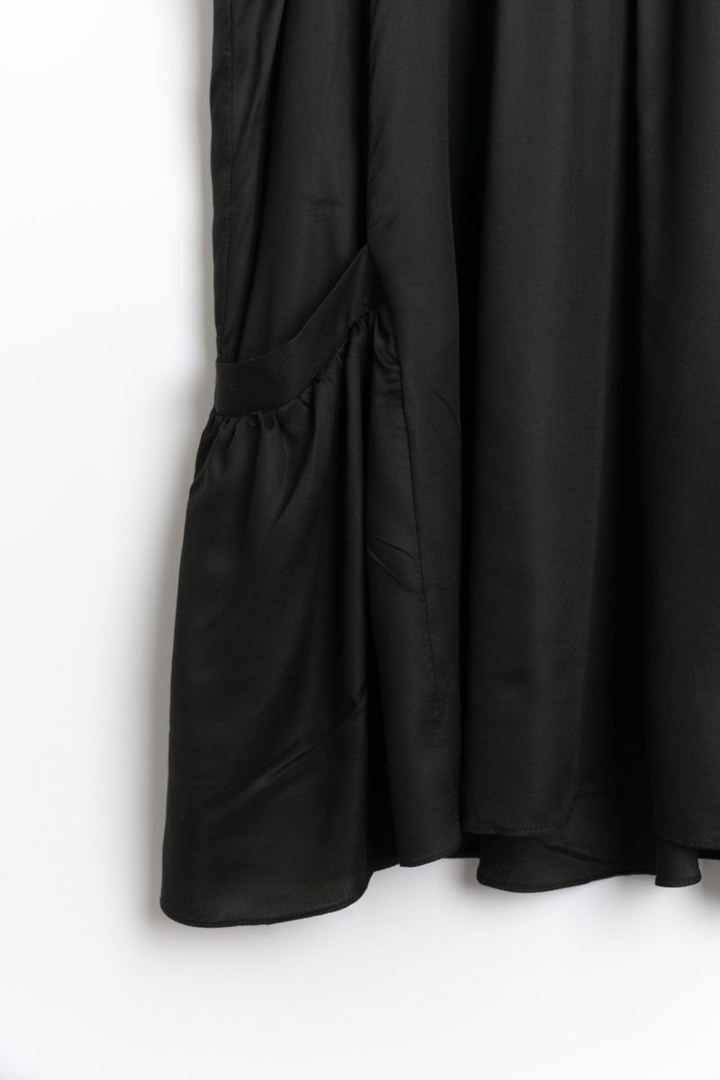 mock neck shirring pocket ops(3colors)