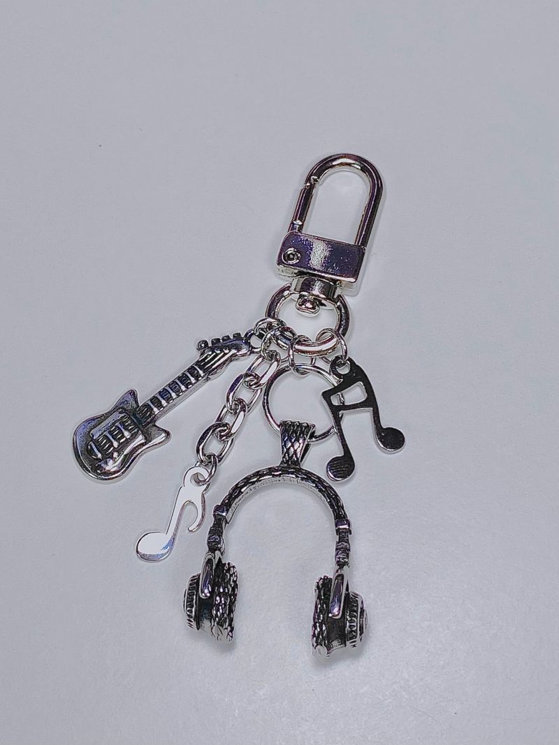  Headphone music guitar keyring