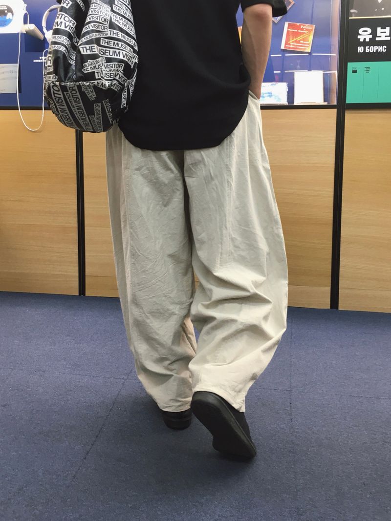Mono Linen Wide Balloon Pants 4C
