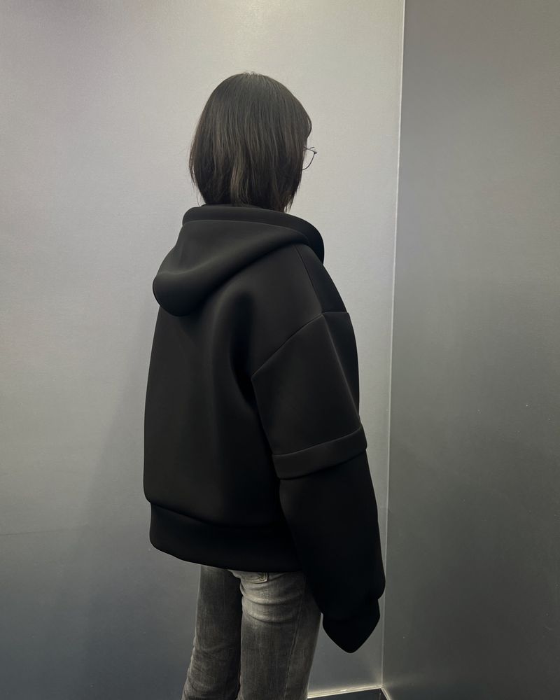 AE BULKY HOODIE ZIPUP_BLACK